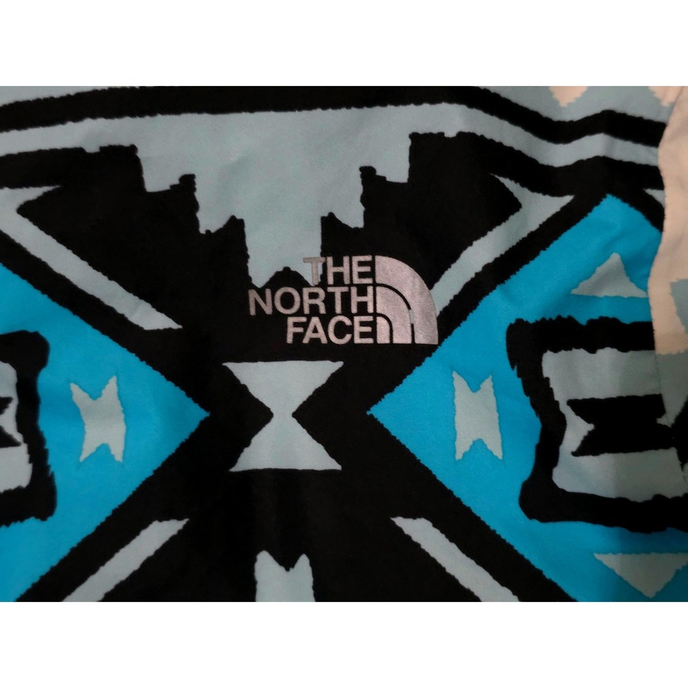 The North Face Girls Southwestern Print Hooded Jacket Sz 10/12 Blue Black White - Picture 6 of 10